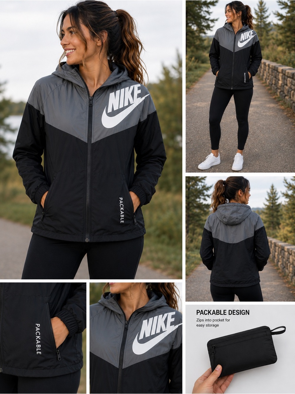Nike Sportswear Windrunner Packable Hooded Jacket Youth L Fits XS/S